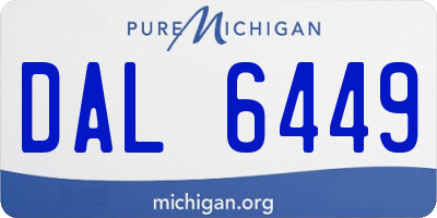 MI license plate DAL6449