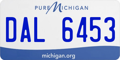 MI license plate DAL6453