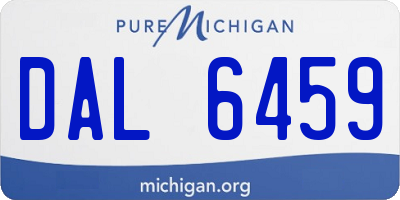 MI license plate DAL6459