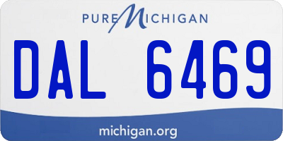 MI license plate DAL6469