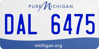 MI license plate DAL6475