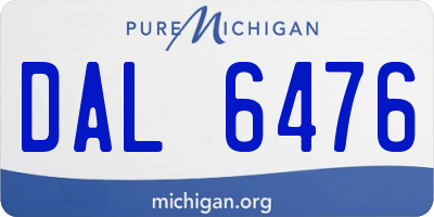 MI license plate DAL6476