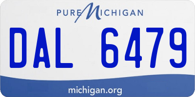 MI license plate DAL6479