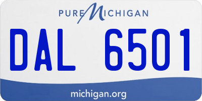 MI license plate DAL6501