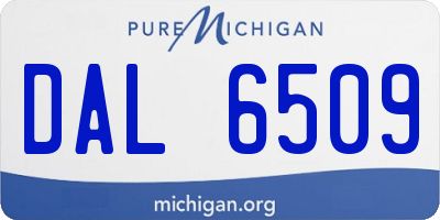 MI license plate DAL6509