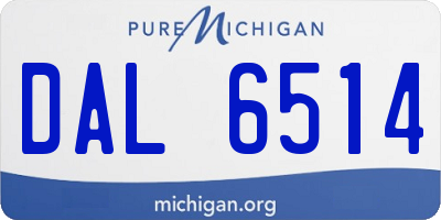 MI license plate DAL6514