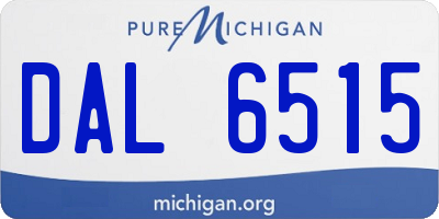 MI license plate DAL6515