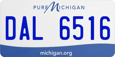 MI license plate DAL6516