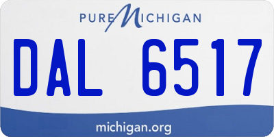 MI license plate DAL6517