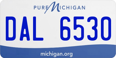 MI license plate DAL6530