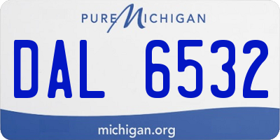 MI license plate DAL6532