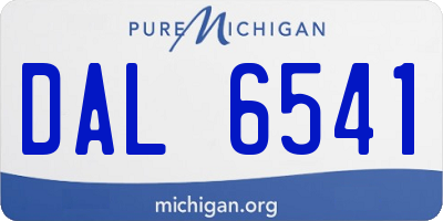 MI license plate DAL6541