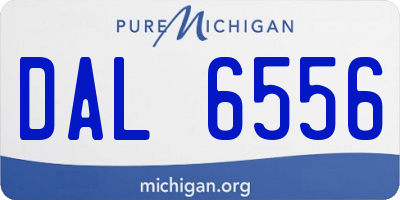 MI license plate DAL6556