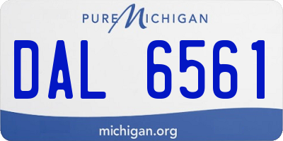MI license plate DAL6561
