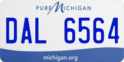 MI license plate DAL6564