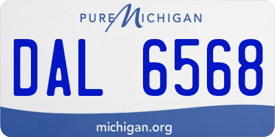 MI license plate DAL6568