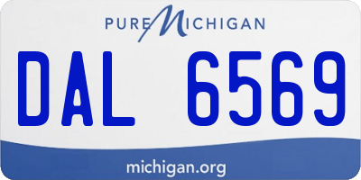 MI license plate DAL6569