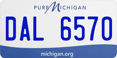 MI license plate DAL6570