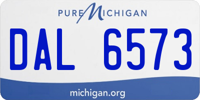 MI license plate DAL6573