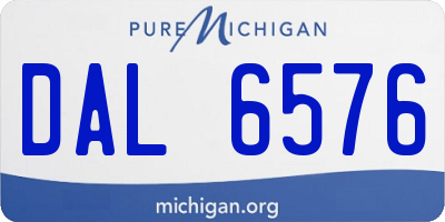 MI license plate DAL6576