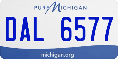 MI license plate DAL6577