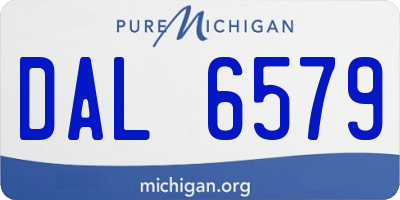 MI license plate DAL6579