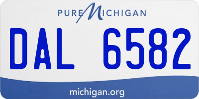 MI license plate DAL6582