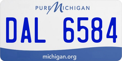 MI license plate DAL6584