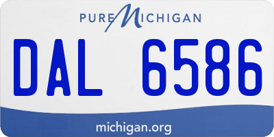 MI license plate DAL6586