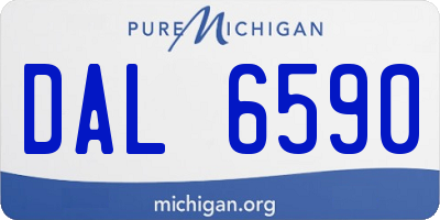 MI license plate DAL6590