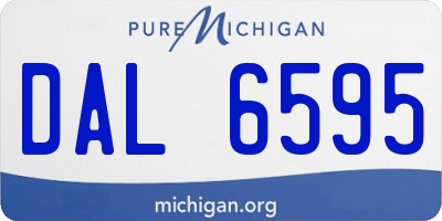 MI license plate DAL6595