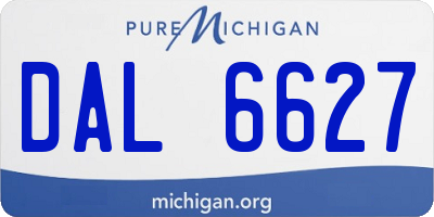 MI license plate DAL6627