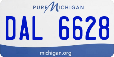 MI license plate DAL6628