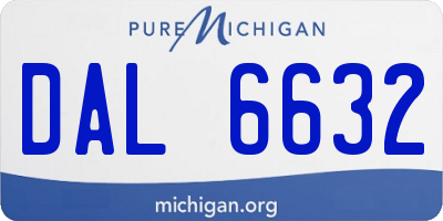 MI license plate DAL6632