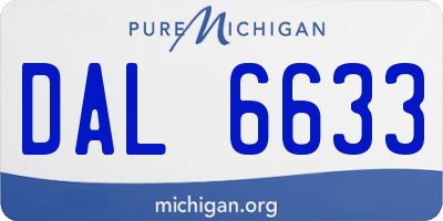 MI license plate DAL6633