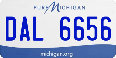 MI license plate DAL6656