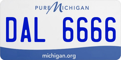 MI license plate DAL6666