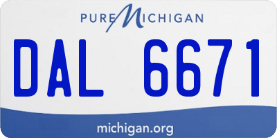 MI license plate DAL6671