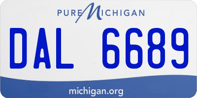 MI license plate DAL6689