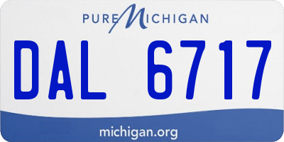 MI license plate DAL6717