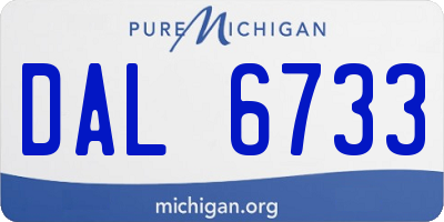 MI license plate DAL6733