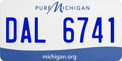 MI license plate DAL6741