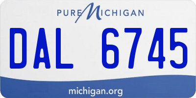 MI license plate DAL6745
