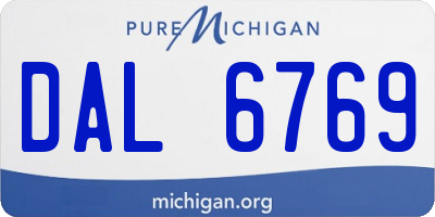 MI license plate DAL6769