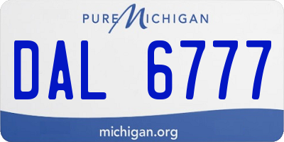 MI license plate DAL6777