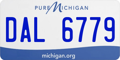 MI license plate DAL6779