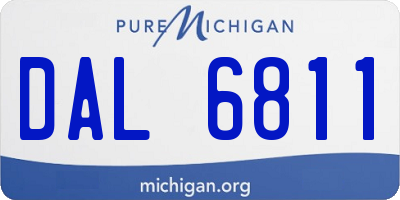 MI license plate DAL6811