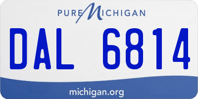 MI license plate DAL6814