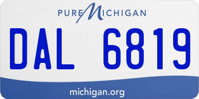 MI license plate DAL6819