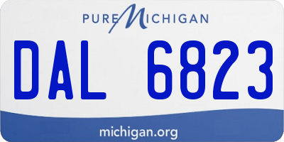 MI license plate DAL6823